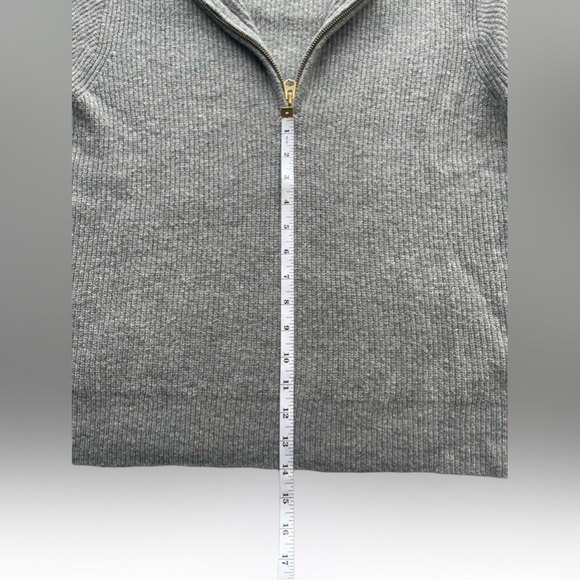 J.Crew Gray Half-zip stretch Sweater - Long Sleeve - Size M - Picture 7 of 15